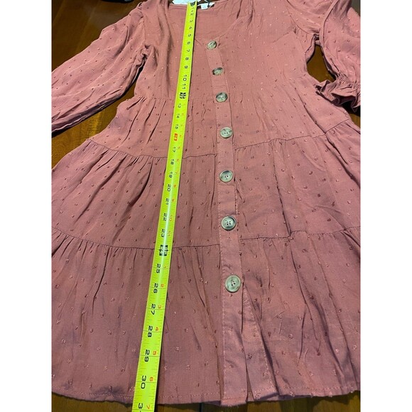 NWT By The River Sienna Dot Dress Small,  short 3/4 sleeve buttons Boutique - Picture 12 of 12